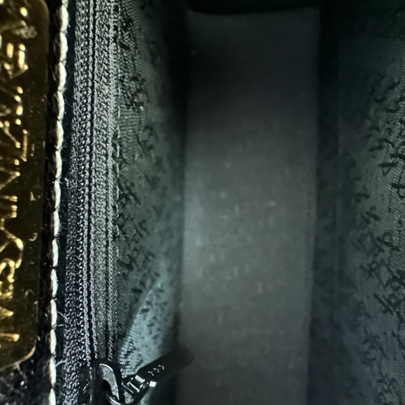 Vintage Yves Saint Laurent YSL Black Leather Top Handle With Strap - Picture 11 of 13